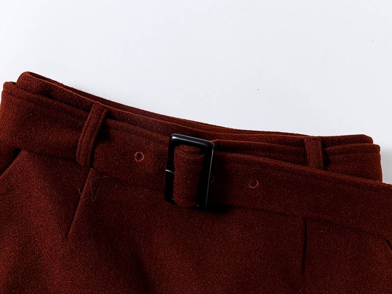 High waist belt a-line skirt