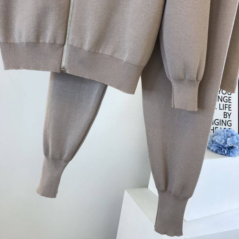 Knitted Vest Zipper Cardigan Pants 3pcs Set in Sweaters