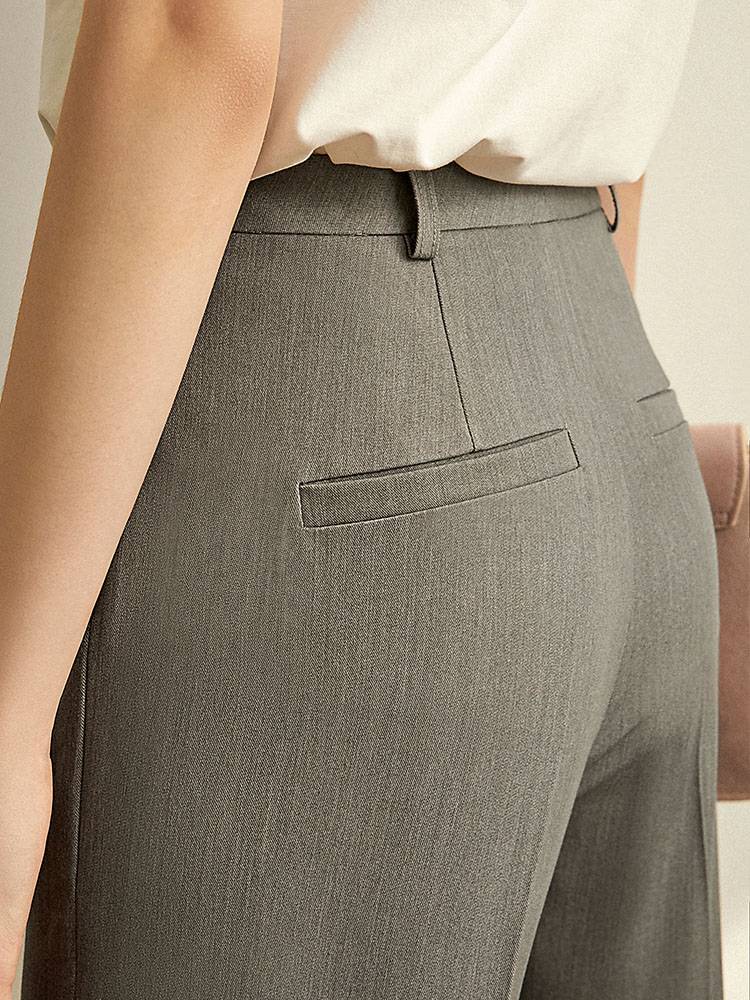 Office loose high waist straight women suit pants