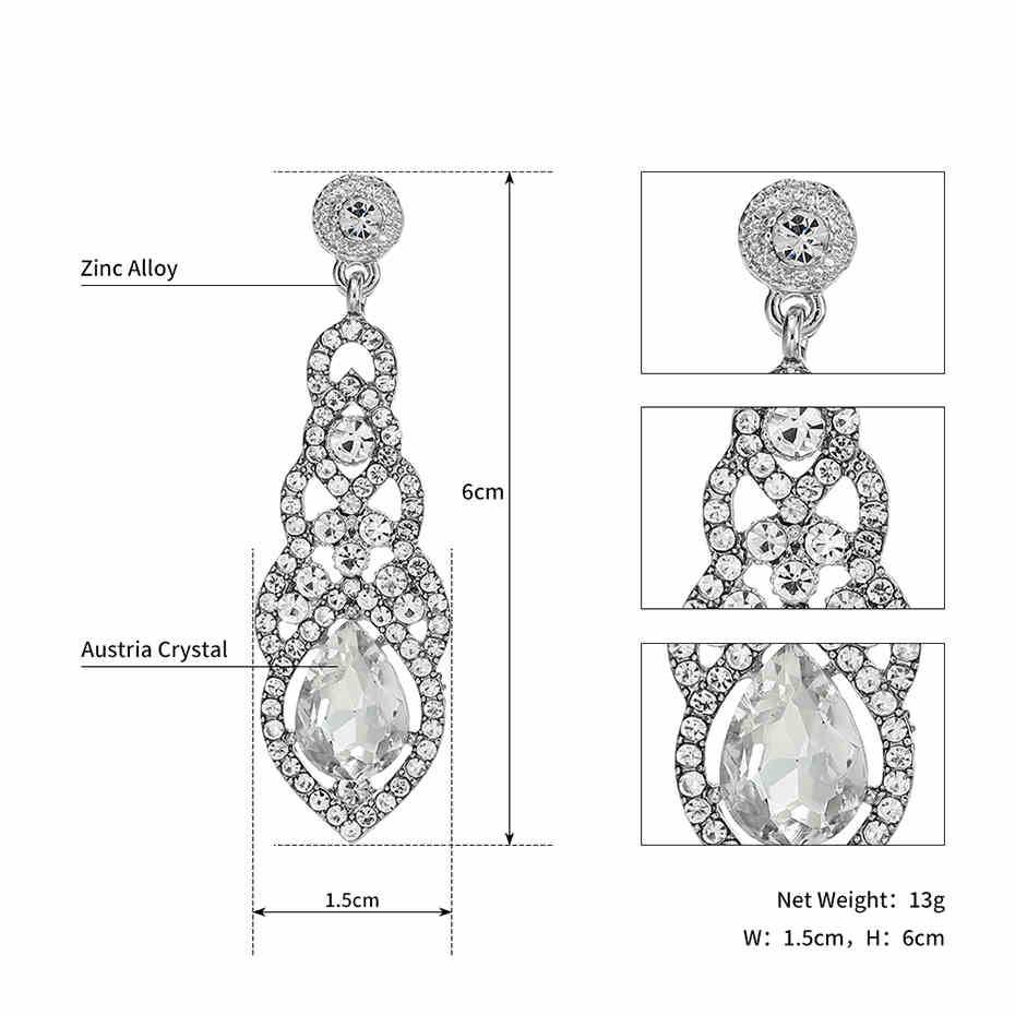 Austrian Crystal Long Earrings in Earrings