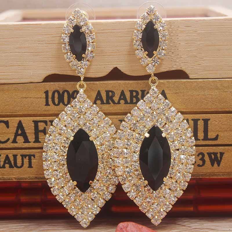 Delicate rhinestone crystal earrings