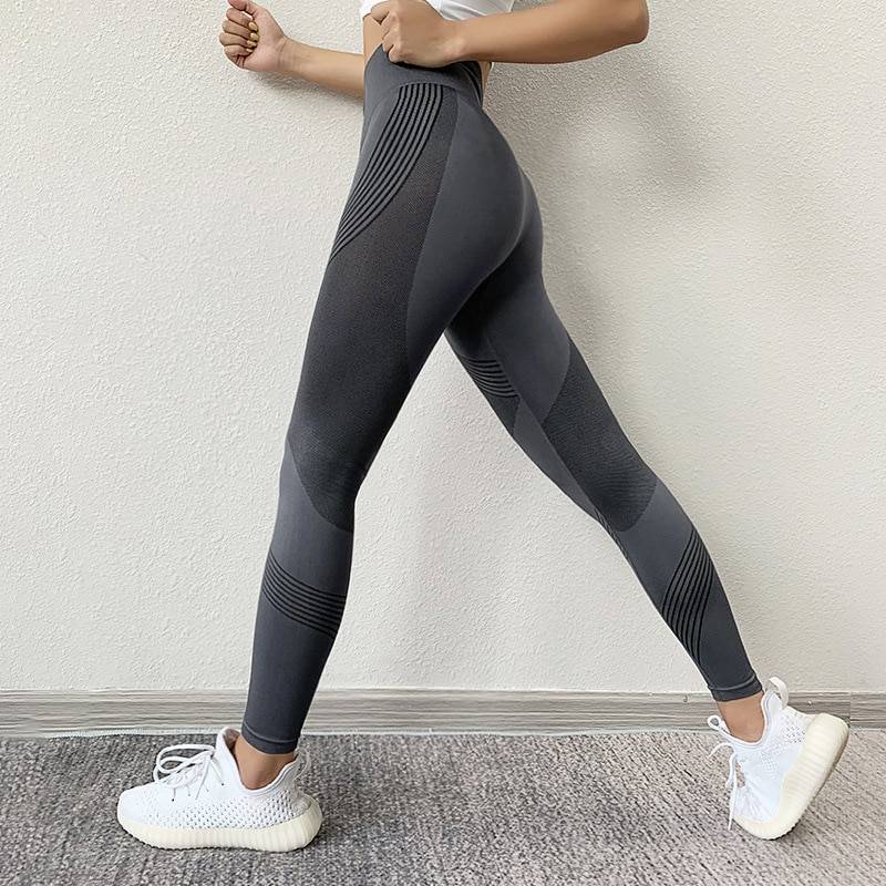 High waist quick-drying stretch fitness pants leggings