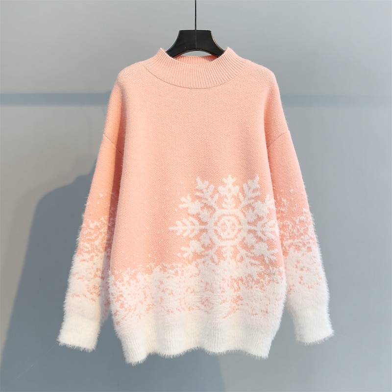 Turtleneck Ribbed Knitted Pullover Sweater in Sweaters