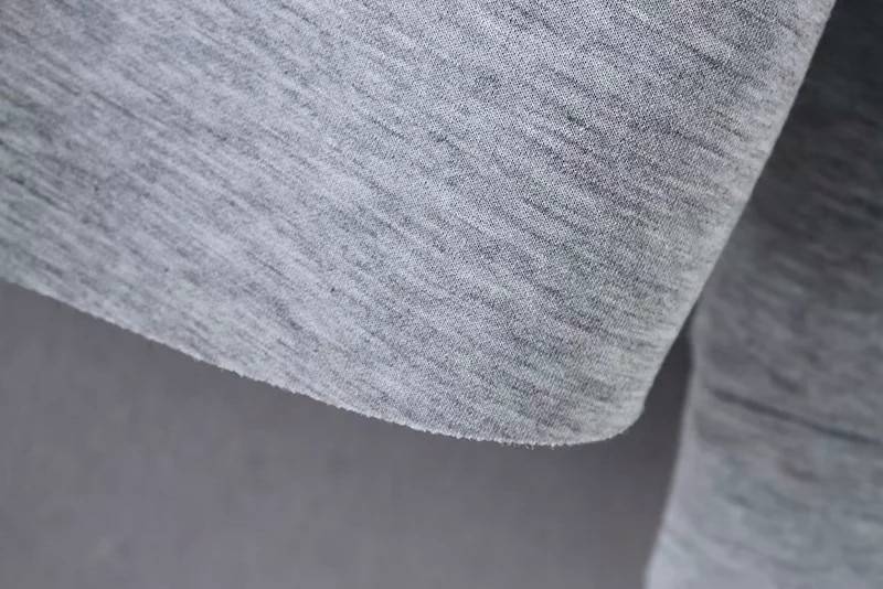 Gray Heart Deisgn Long Sleeve Cotton Sweatshirt in Hoodies & Sweatshirts