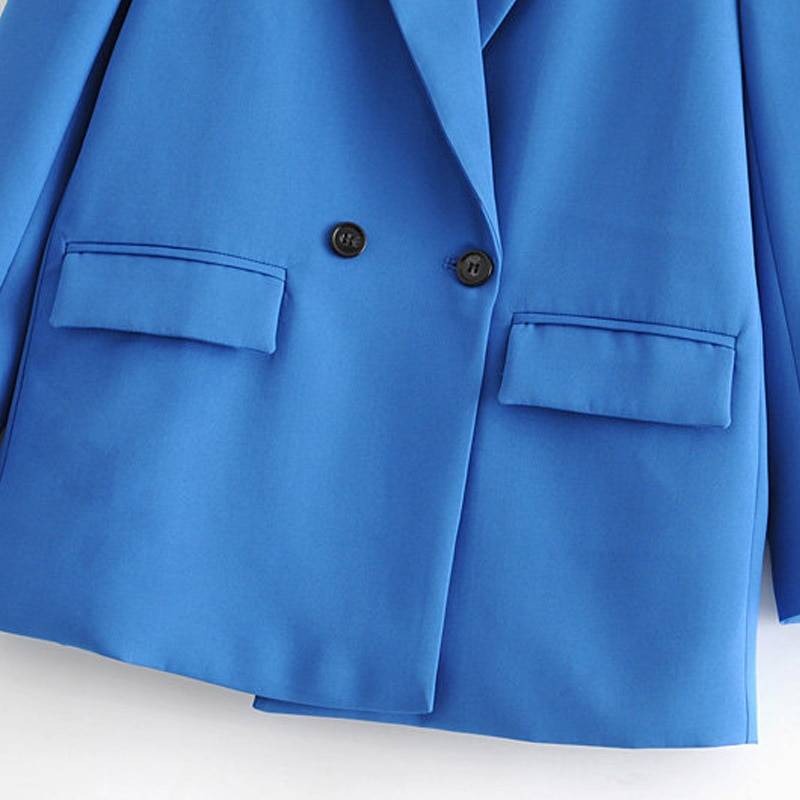 Chic Double-Breasted Pocket Decorative Coat Jacket | Uniqistic.com