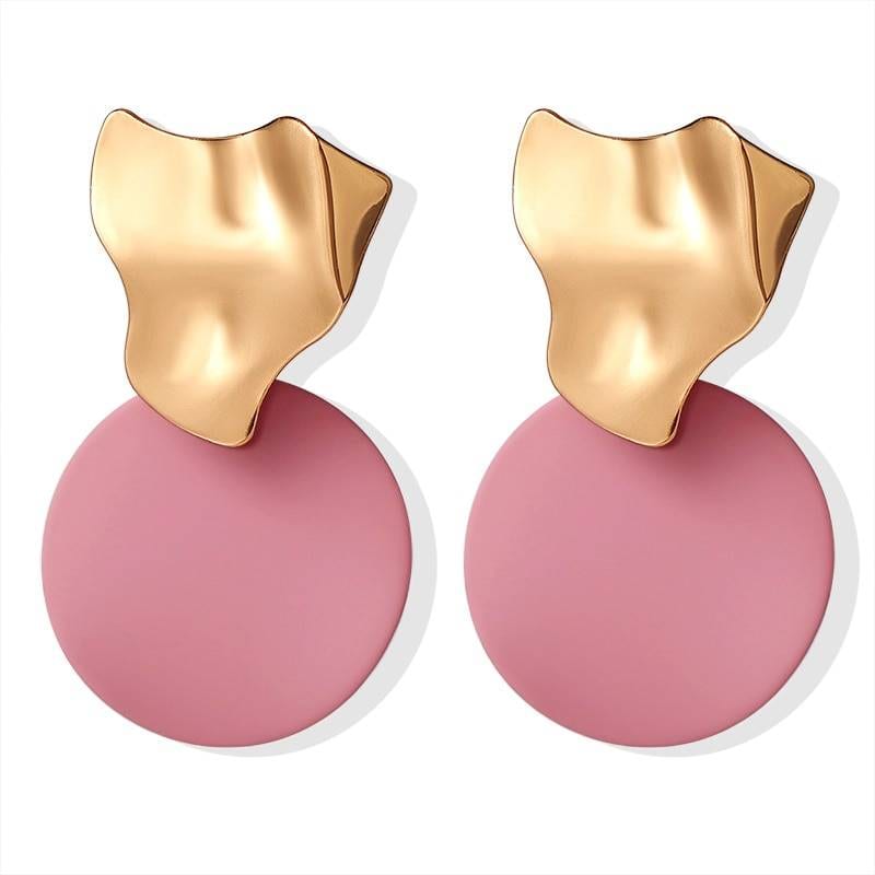 Geometric Gold Drop Earrings in Earrings