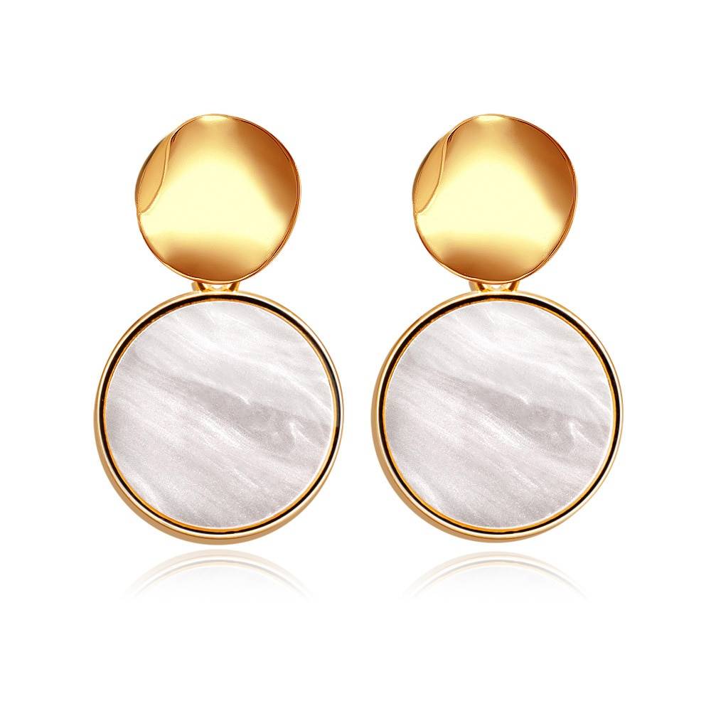 Geometric Gold Drop Earrings in Earrings