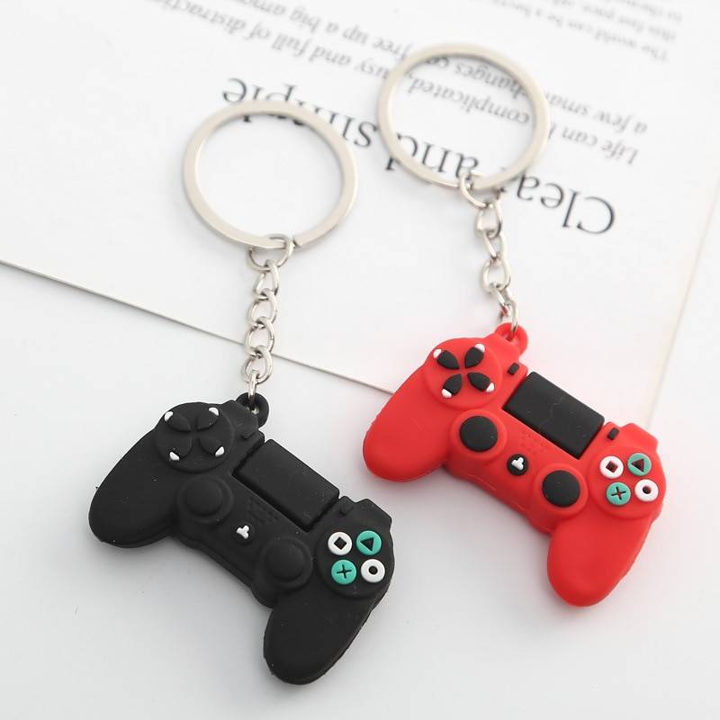 Creative Video Game Simulation Joystick Model Key Chain Ring Pendant Men Women Gift in Keychains