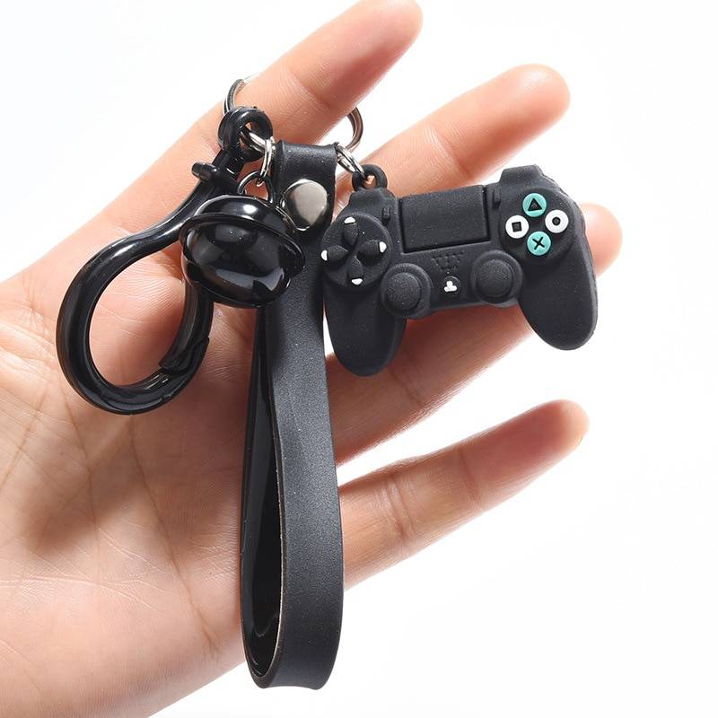 Creative video game simulation joystick model key chain ring pendant men women gift
