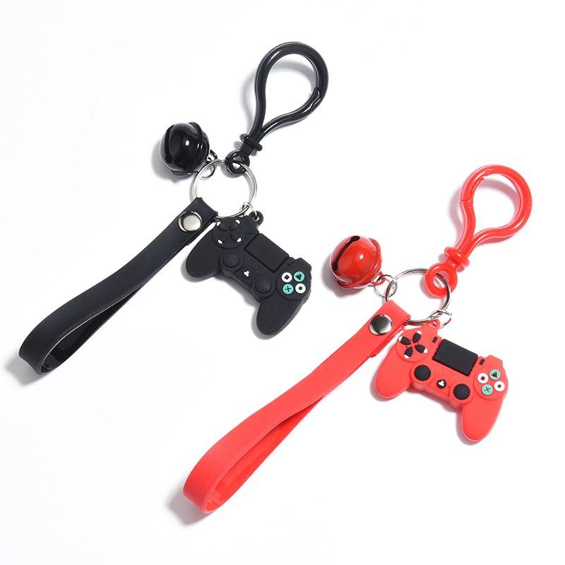 Creative video game simulation joystick model key chain ring pendant men women gift