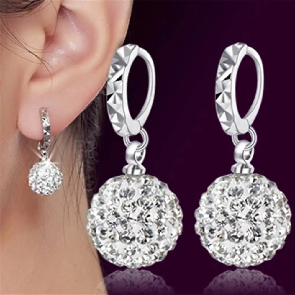 Silver zirconia vintage stud earrings