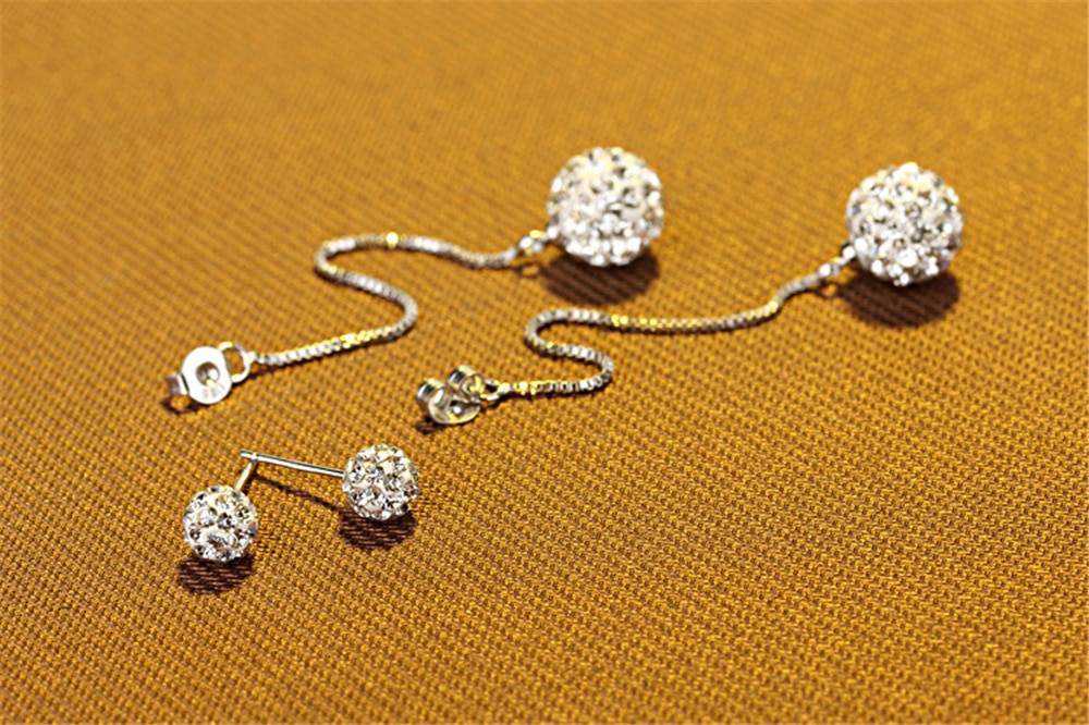 Silver Zirconia Vintage Stud Earrings in Earrings