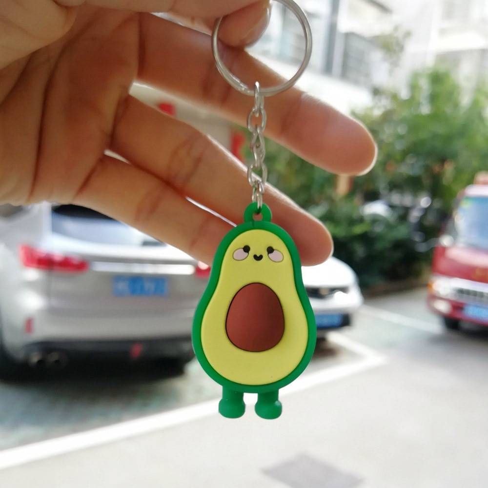 3d avocado keychain bag