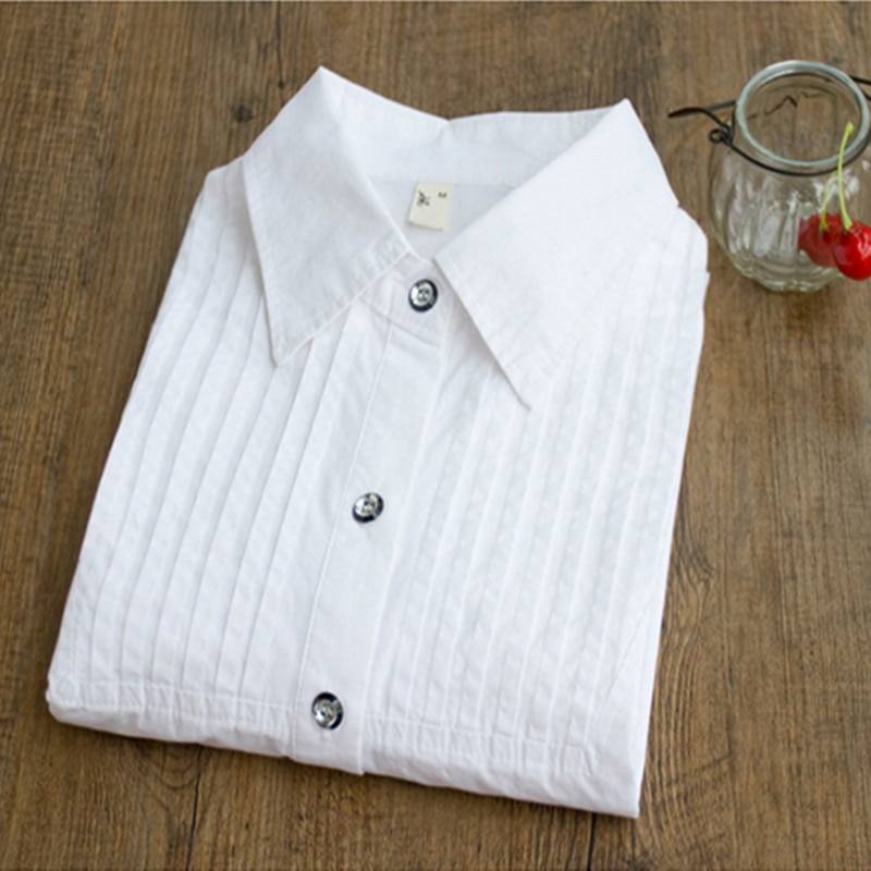 Long sleeve white blouse elegant office shirt