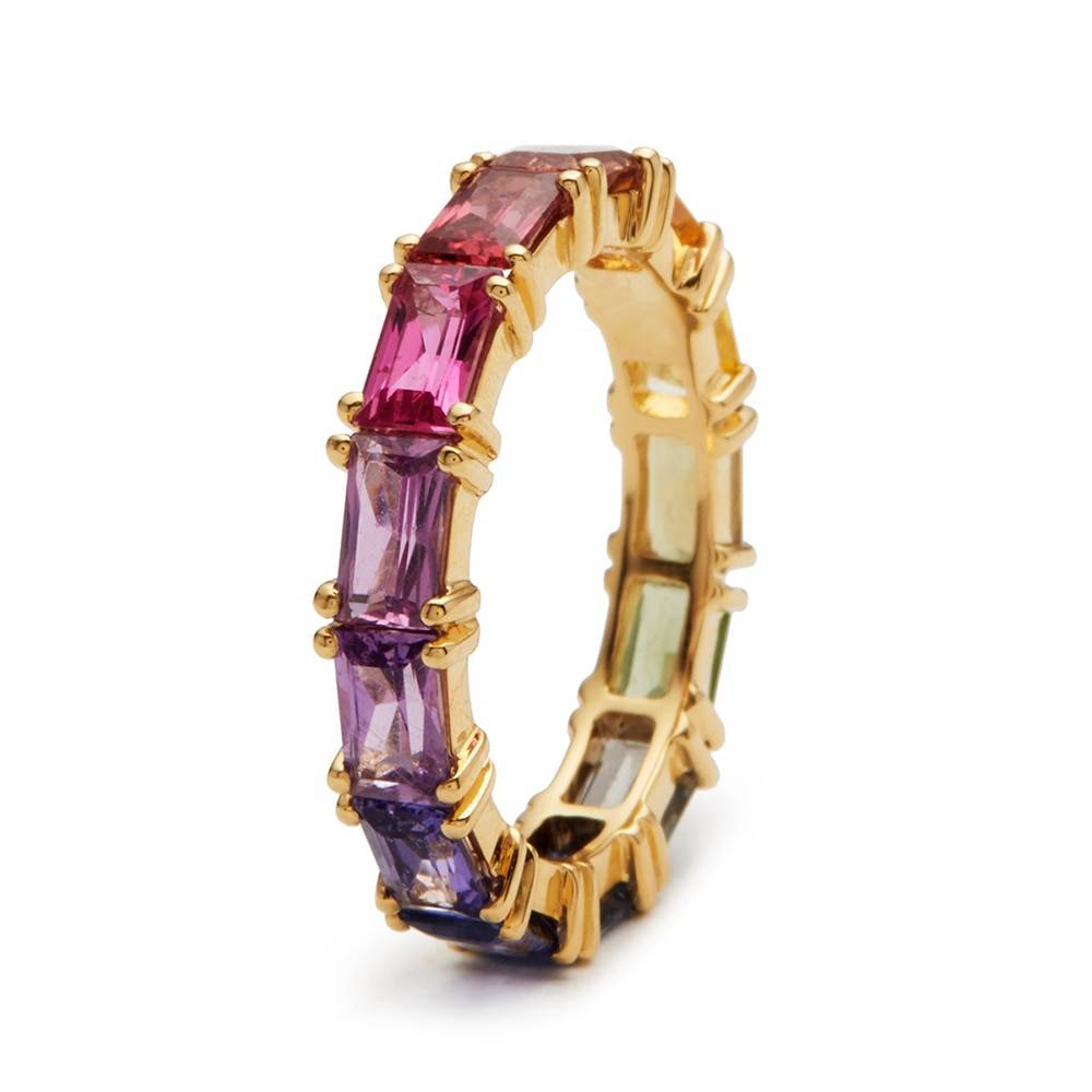 5 colors shiny cubic zircon women ring