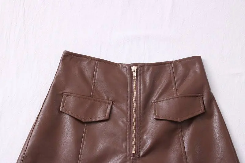PU Leather Sashes Wide Leg Shorts in Shorts