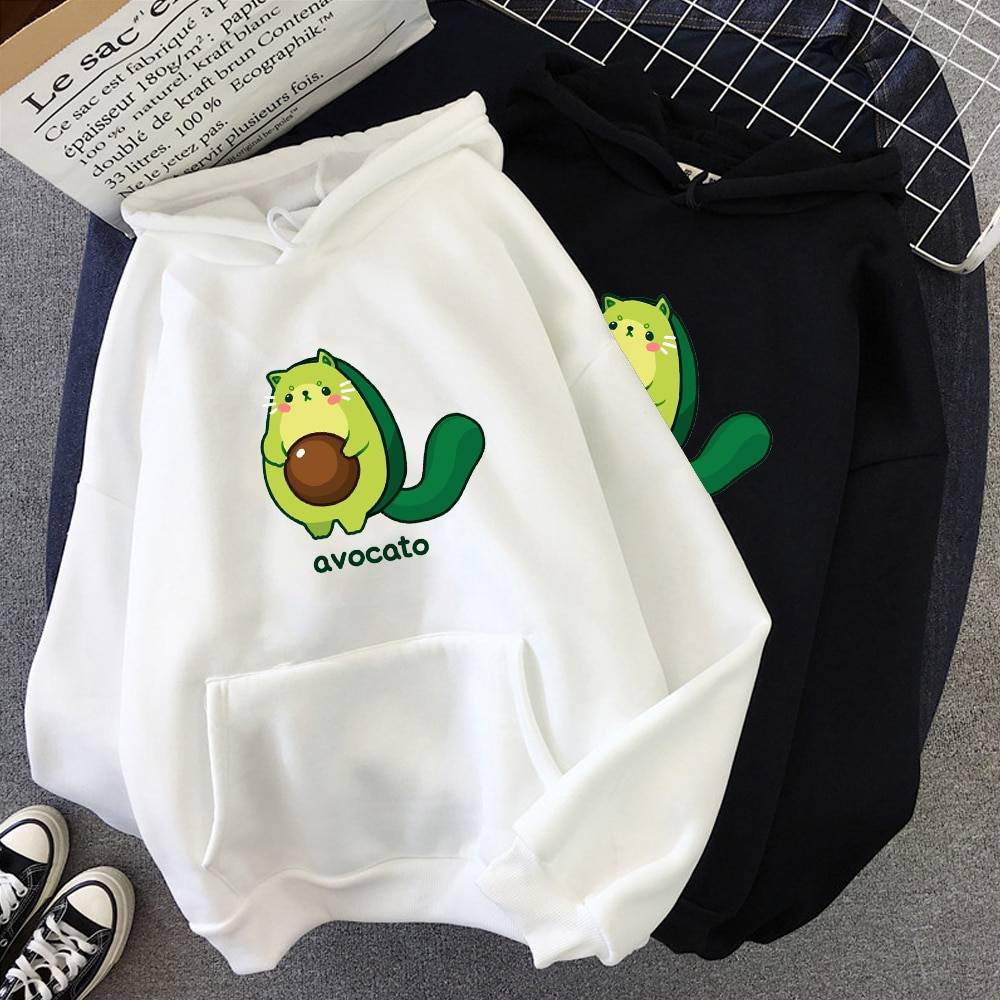 Avocado Print Oversize Hoodie Sweatshirt in Hoodies & Sweatshirts
