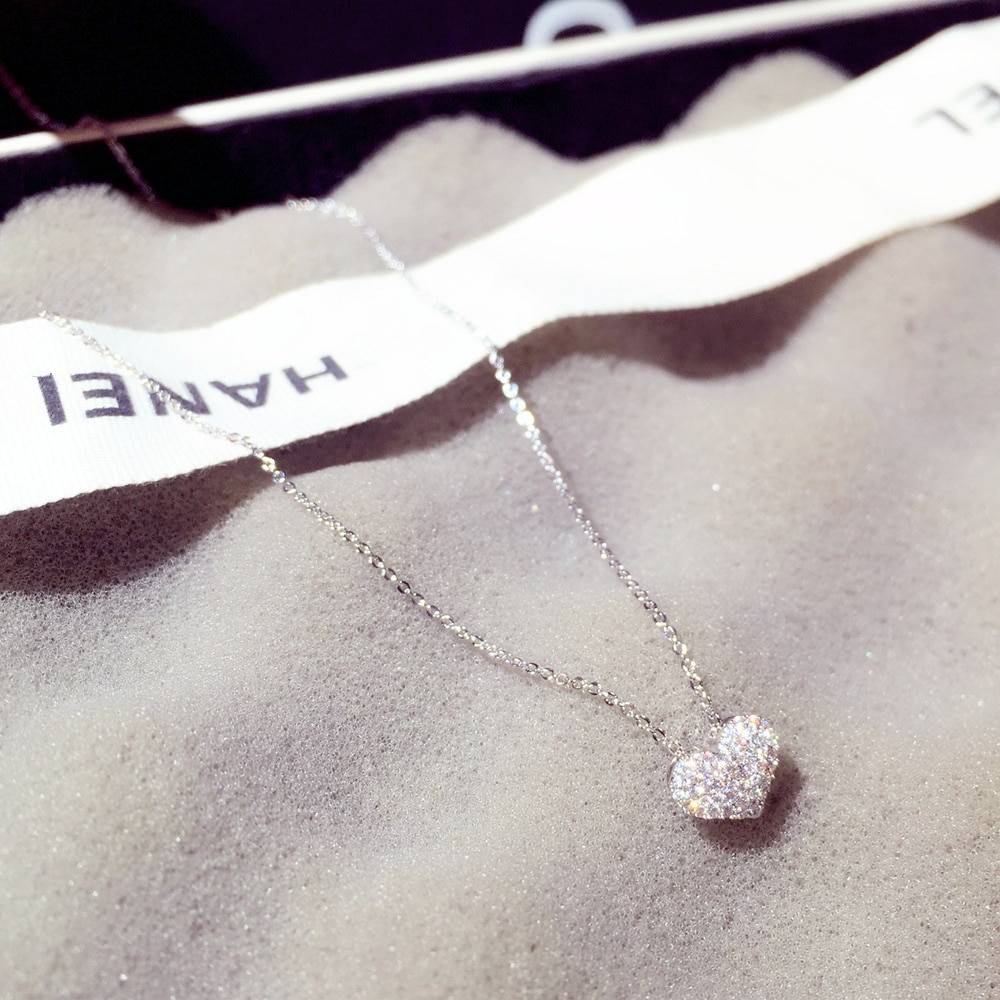 Zircon Love Heart Shape Necklace Choker - Necklaces - Uniqistic.com