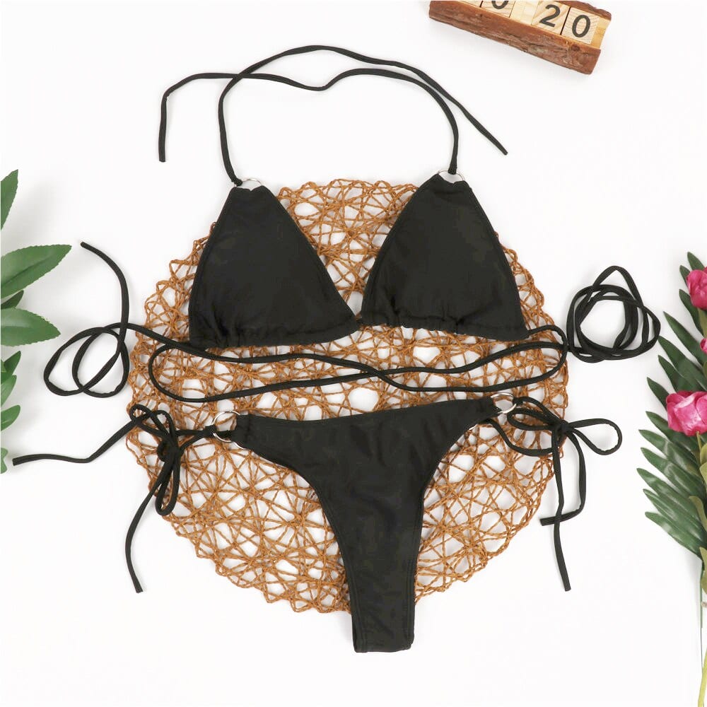 Lace Up Swimming Suit Bikini in Swimsuits