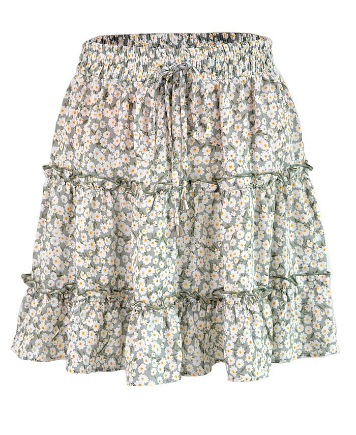 Floral Print High Waist Mini Skirt | Uniqistic.com