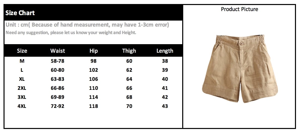 Korea Style Solid Color Wide Leg High Quality Cotton Linen Shorts in Shorts