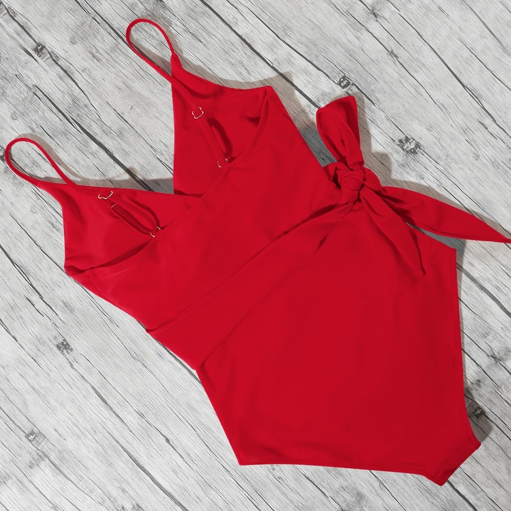 Halter Hollow Out One Piece Swimsuit in One Piece Swimsuit