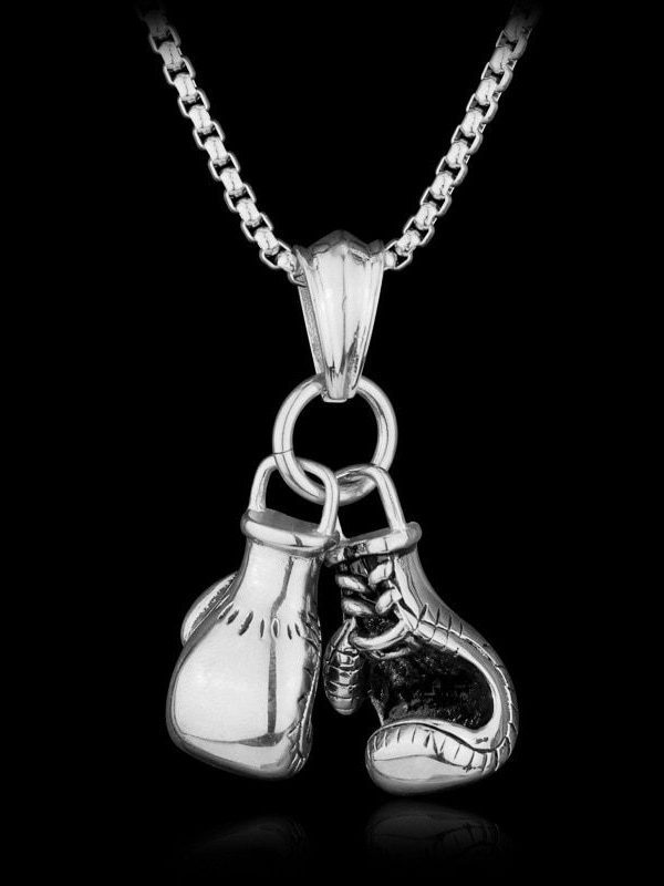 Mini boxing glove necklace for men