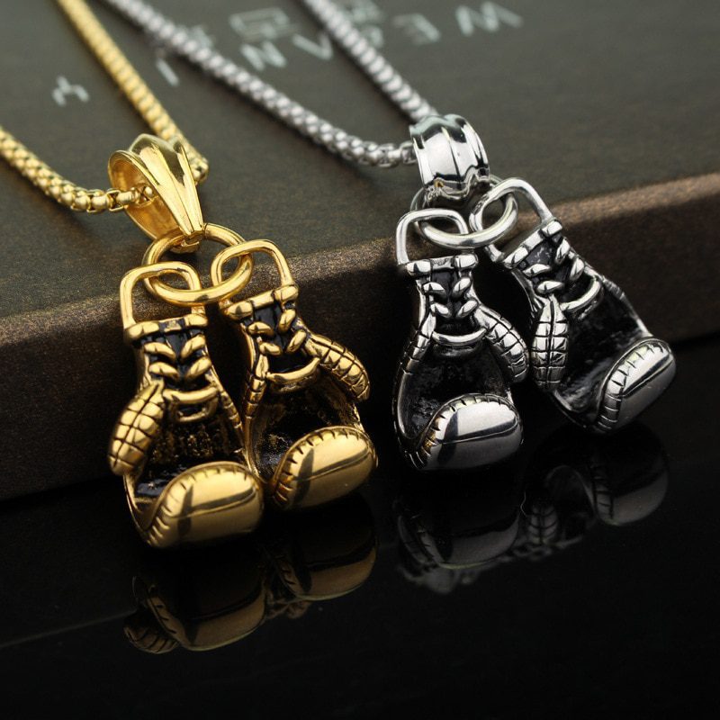 Mini Boxing Glove Necklace For Men in Necklaces
