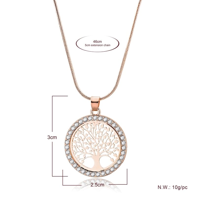 Luxury gold tree of life jewelry sets