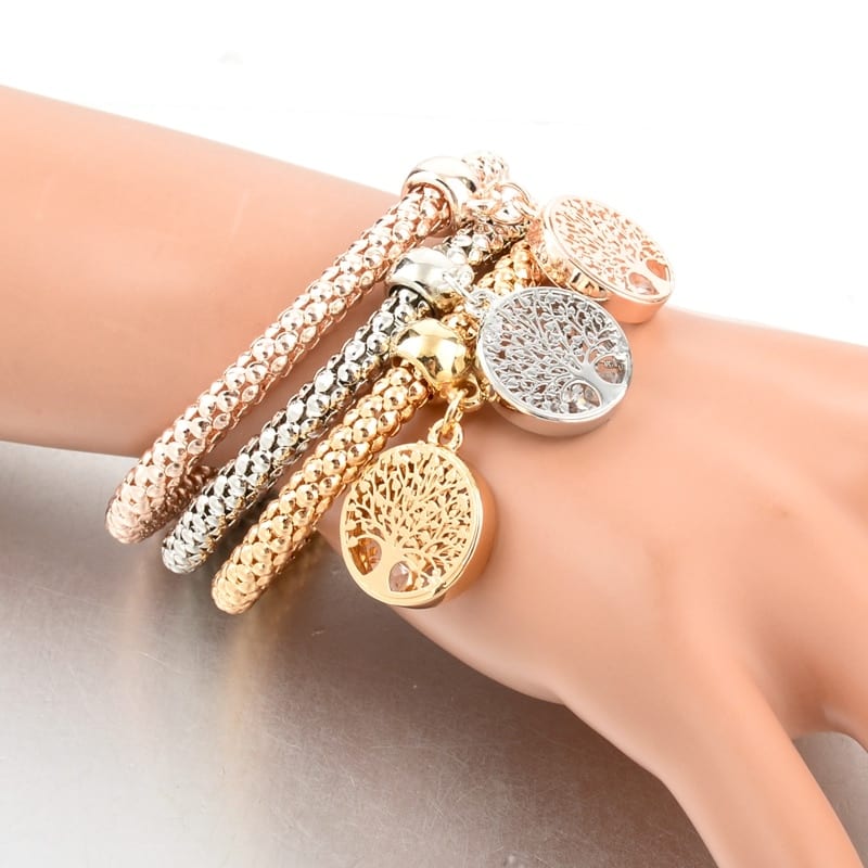 Luxury Gold Tree of Life Jewelry Sets in Bracelet & Anklets