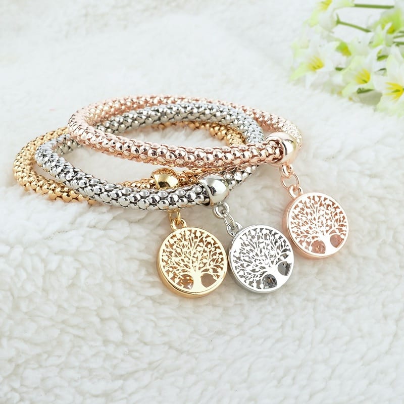 Luxury Gold Tree of Life Jewelry Sets in Bracelet & Anklets
