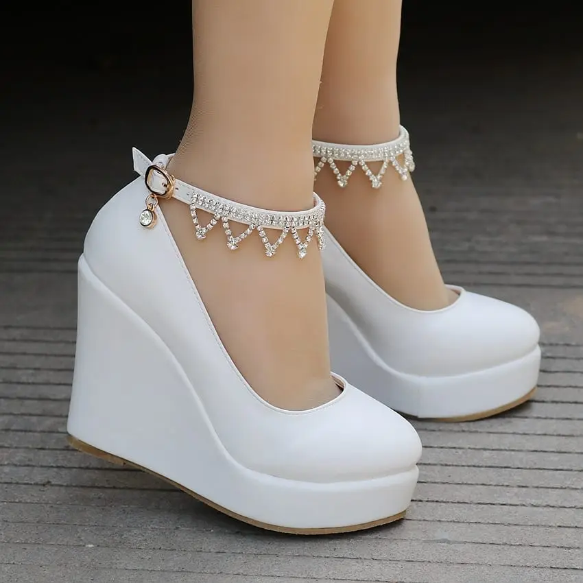 Ankle Strap Platform Wedge Shoes - Women's Pumps - Uniqistic.com