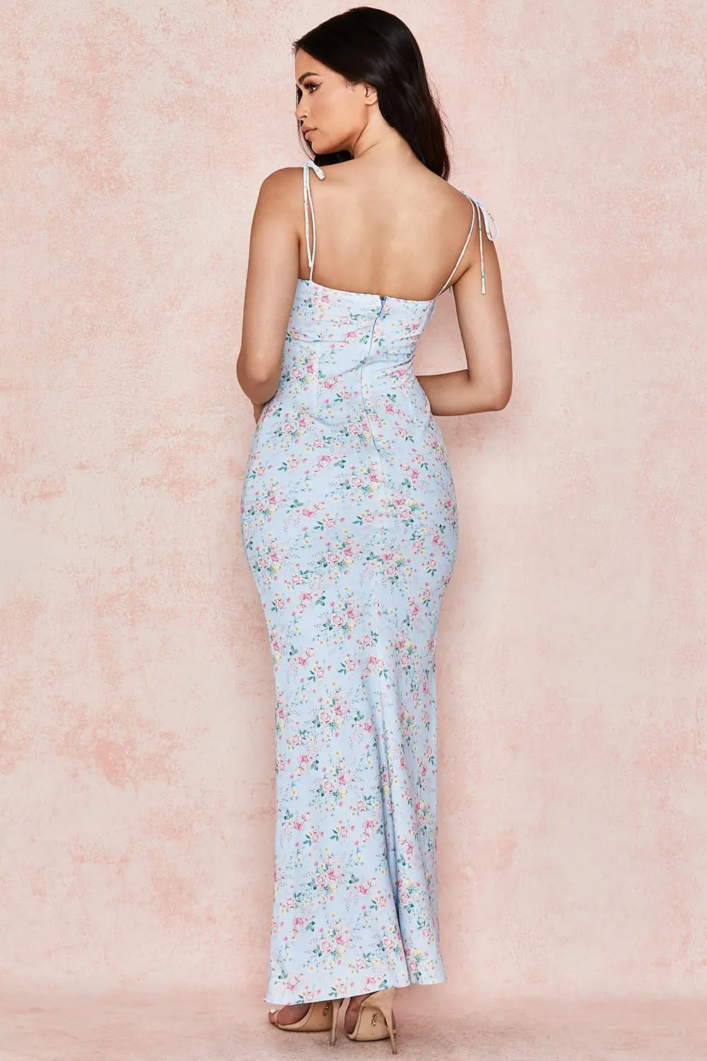 Flowery maxi dress with floral print