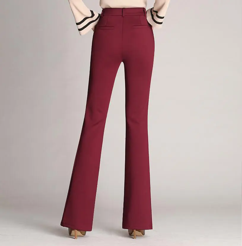Large size bell-bottom pants