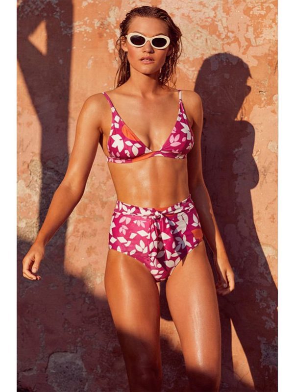 High Waist Printed Floral Swimsuit - Swimsuits - Uniqistic.com