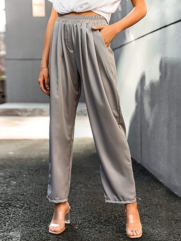 High street grey ladies loose trousers - Pants - Uniqistic.com