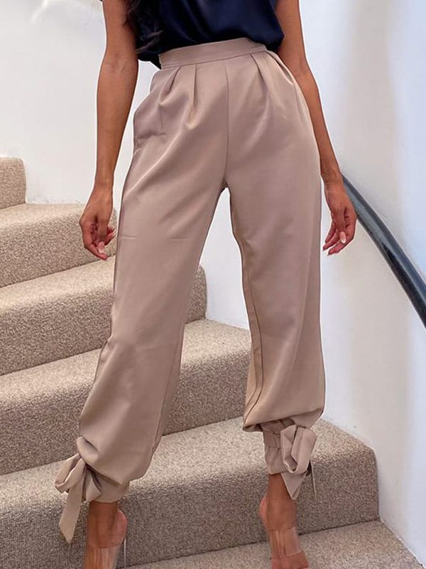Spring summer loose lace up office ladies bandage trousers - Pants - Uniqistic.com