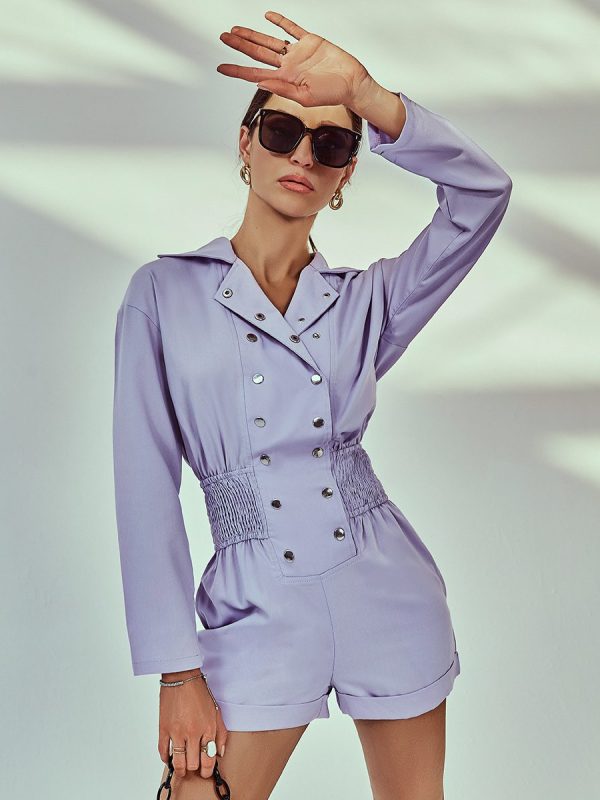 High Street Long Sleeves Casual Pocket Jumpsuit - Jumpsuits & Rompers - Uniqistic.com
