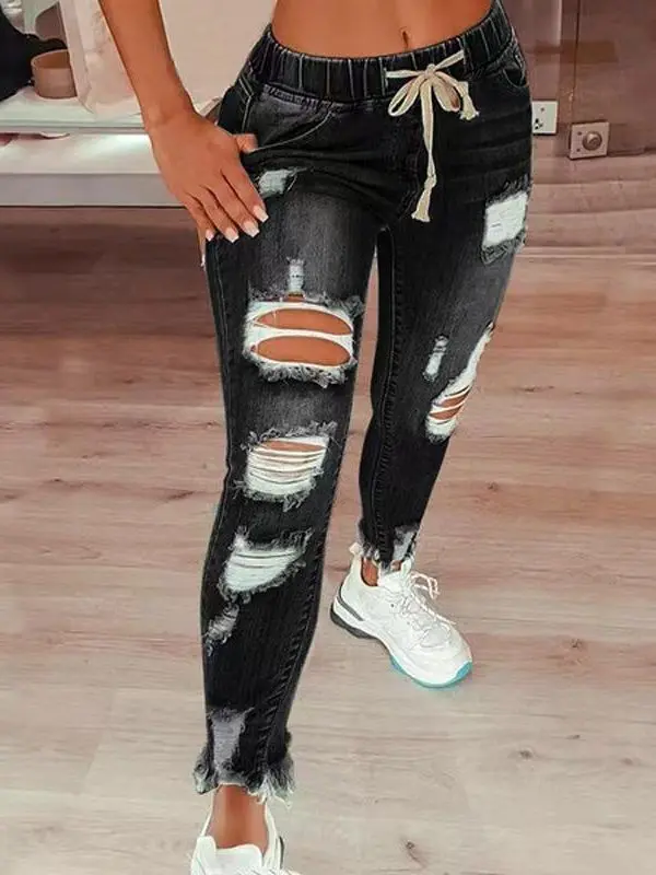 Slim Fit Slimming Holes Women Jeans - Pants - Uniqistic.com