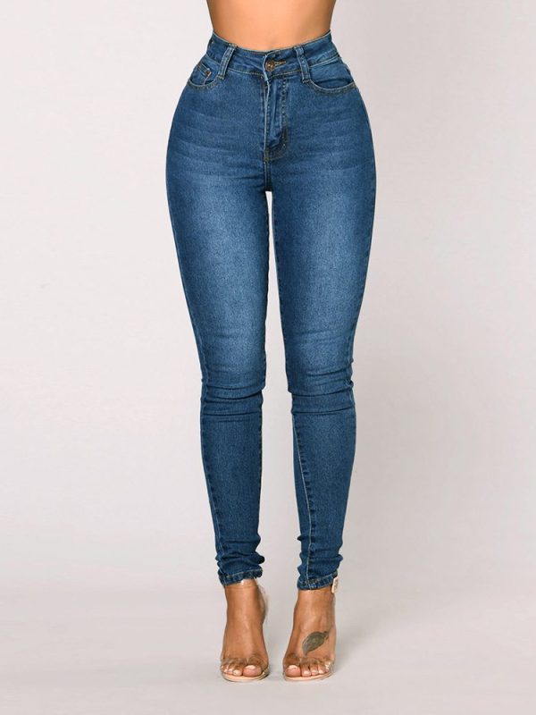 High Waist Stretch Hip Lift Jeans Skinny Pants in Pants