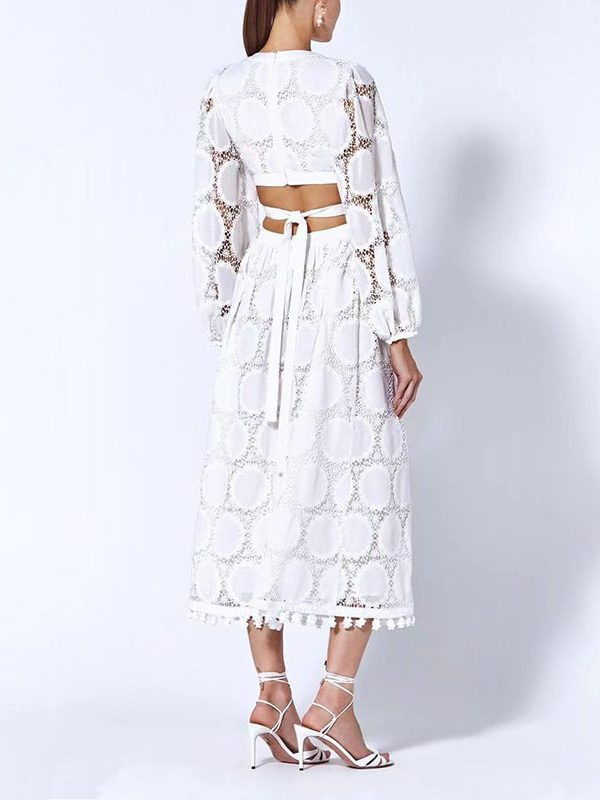 Palace Style Temperament Maxi Dress - Crochet Lace Dress - Uniqistic.com