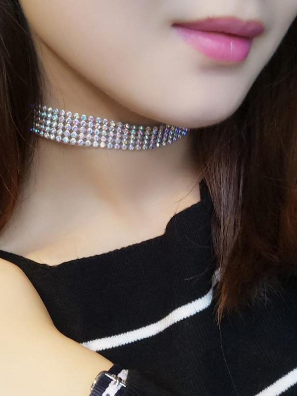 Silver Color Chain Punk Gothic Chokers Necklace in Necklaces