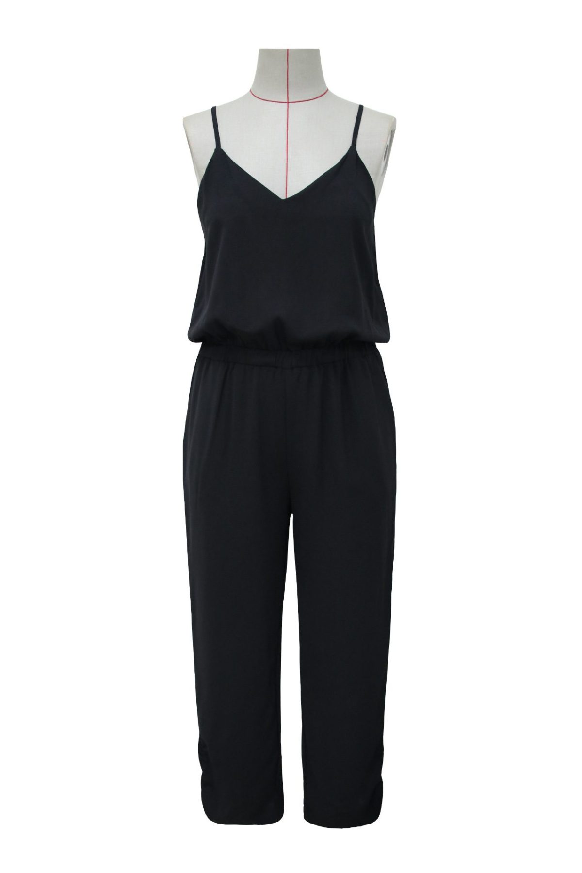 Sexy Solid Color V-neck Brace Pleating Backless Pocket Casual Jumpsuit - Jumpsuits & Rompers - Uniqistic.com