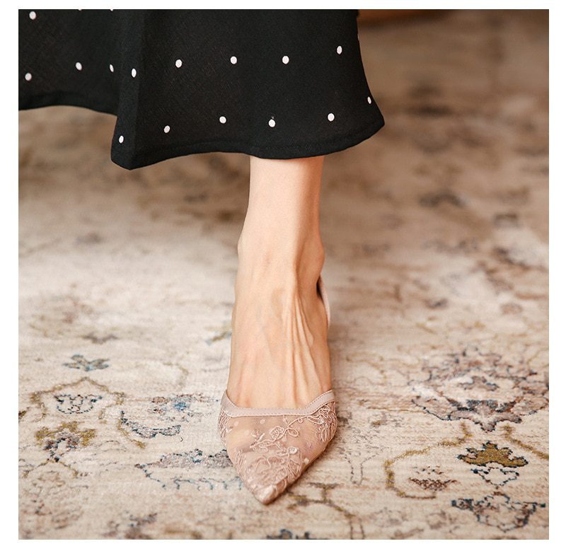 Crystal Elegant Pointed Toe Medium Heel Pumps - Women's Pumps - Uniqistic.com