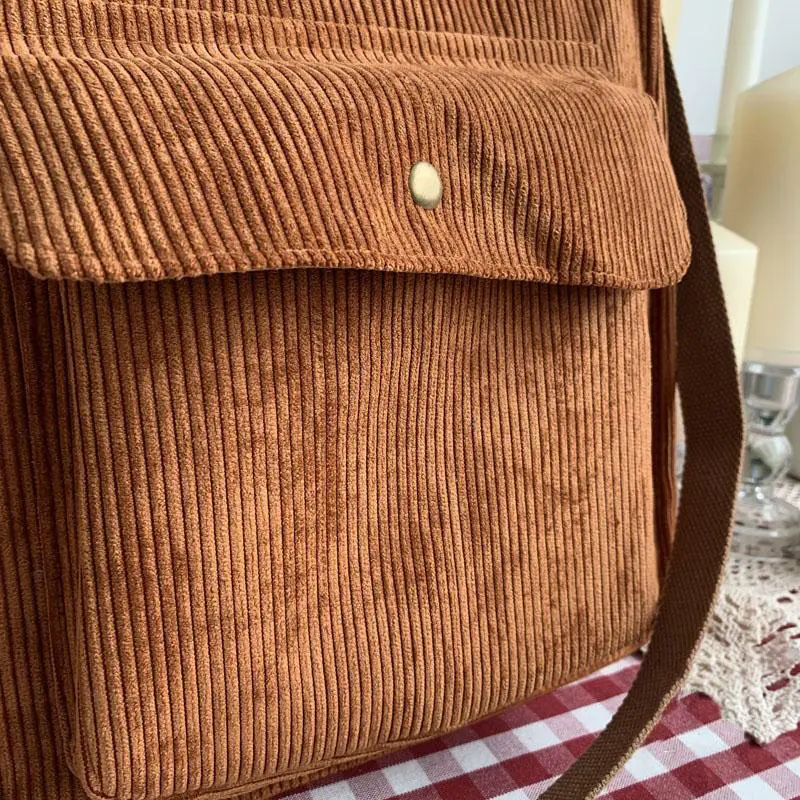 Vintage Shopping Zipper Girls Student Bookbag in Shoulder Bag