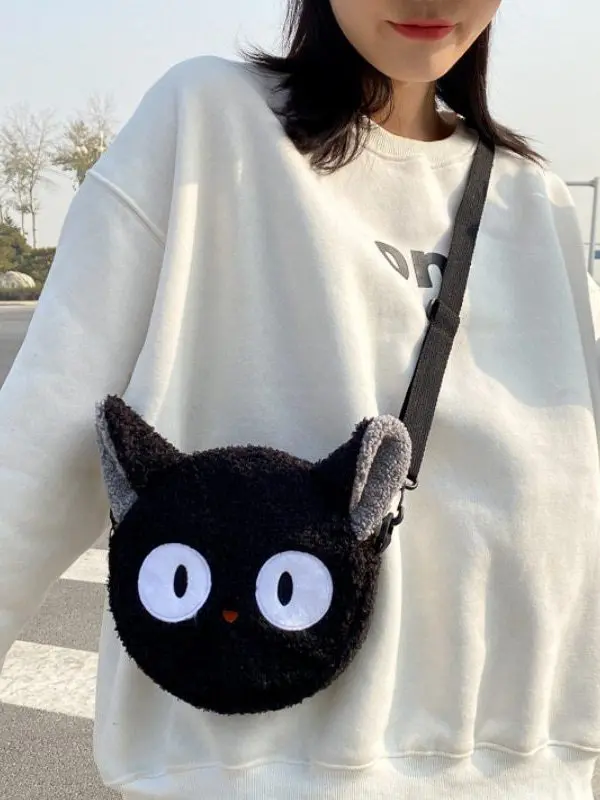 Japanese style kawaii  cartoon plush shoulder bag