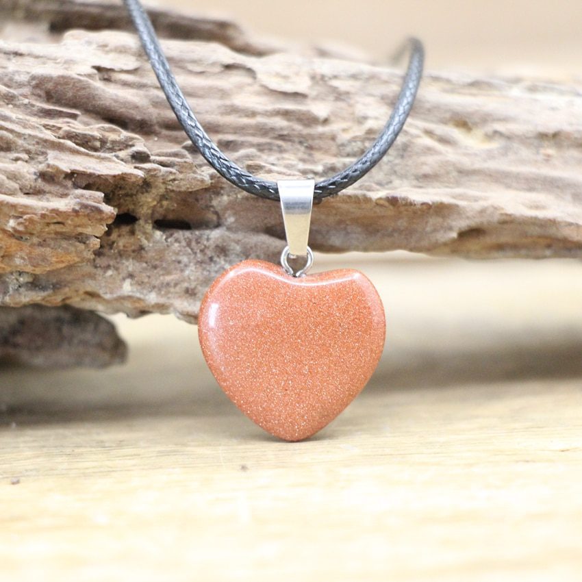 Heart Shape Healing Gemstone Necklace - Necklaces - Uniqistic.com