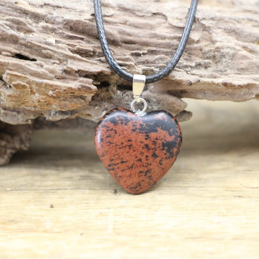 Heart Shape Healing Gemstone Necklace in Necklaces