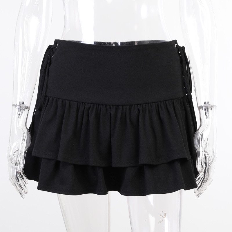 Dark Gothic Punk High Waist Bandage Mini Skirt | Uniqistic.com