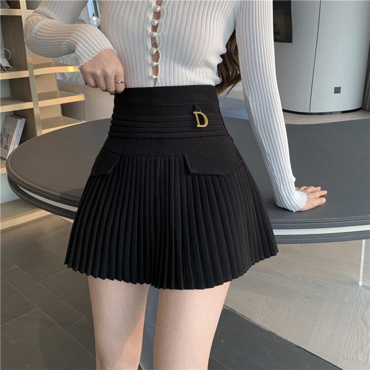 White Pleated High Waist Mini A-Line Skirt - Skirts - Uniqistic.com